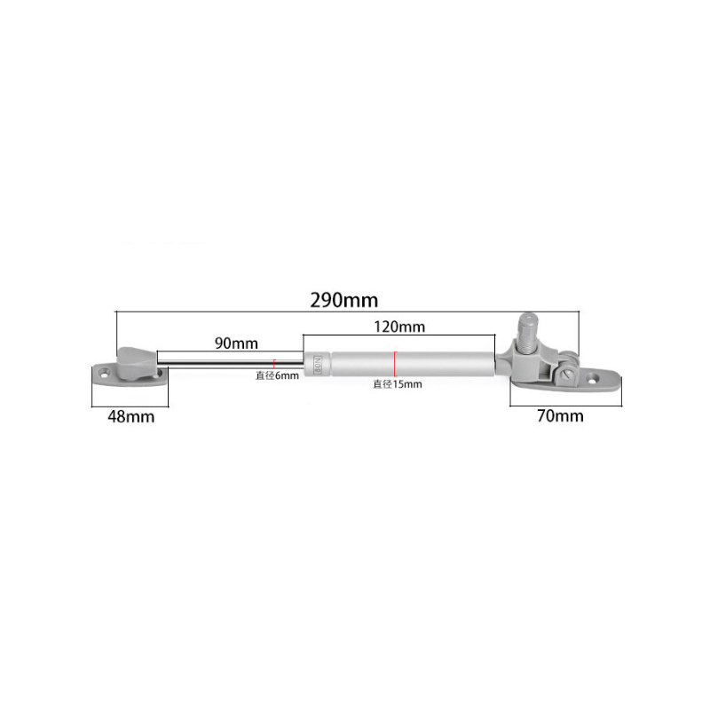 Free-stop gas spring (friction-type free-stop gas strut)