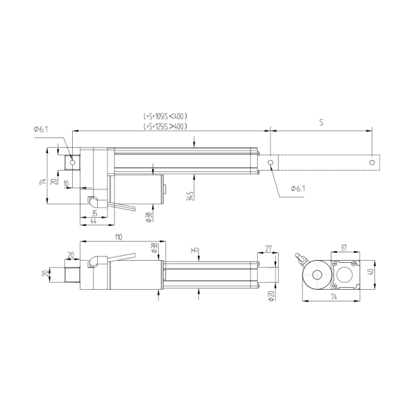 TH-04 Mini Compact Electric Linear Actuator