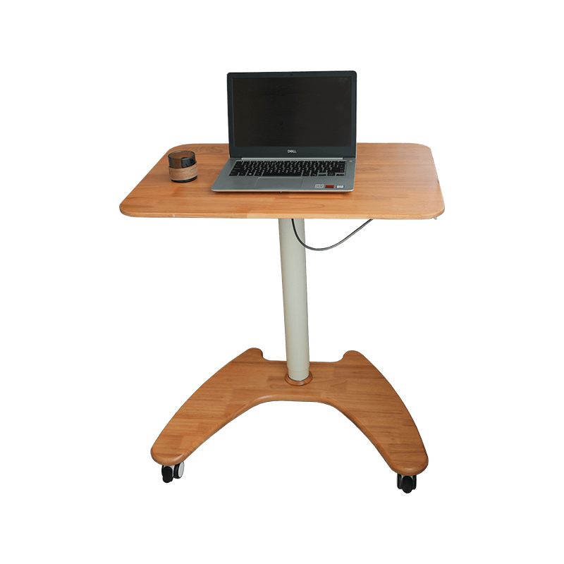 SK06-01 Natural Wood Style Pneumatic Height-Adjustable Desk
